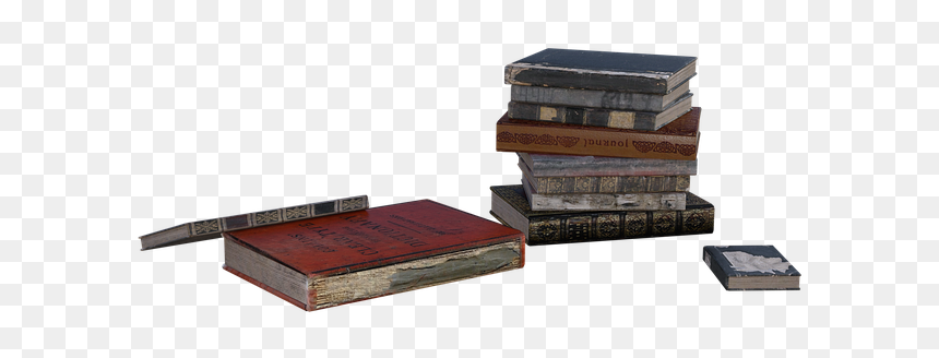 Bed, HD Png Download - pile of books png