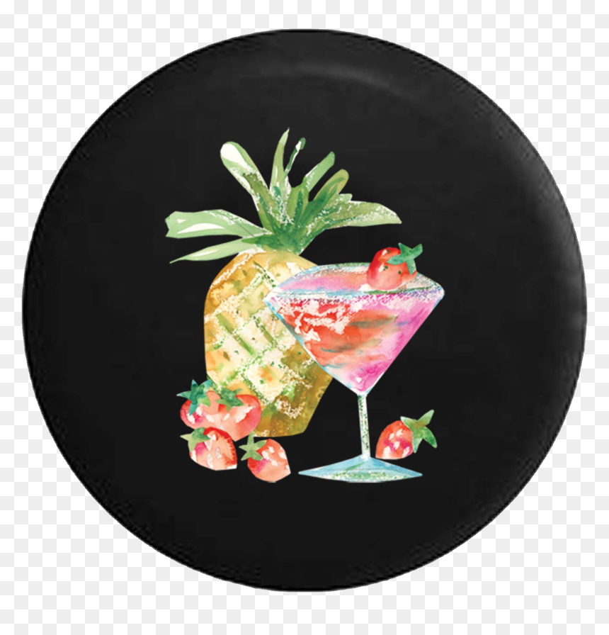 Pineapple Vacation Cocktail Drink Tropical Jeep Camper - Classic Cocktail, HD Png Download - tropical drink png