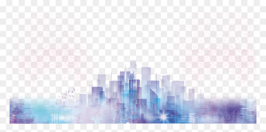 Ftestickers City Citylights Skyline Dreamy - Real Estate Background Images Hd, HD Png Download - city outline png