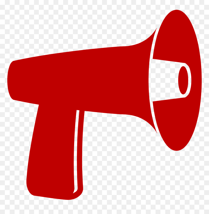 Red Megaphone Clipart, HD Png Download - bullhorn png