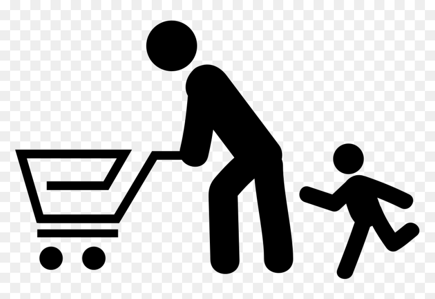 Father And Son Shopping - Alimentação Saudável Lista De Compra Reeducação Alimentar, HD Png Download - father and son png