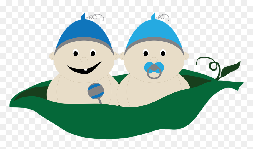 Two Peas In A Pod Clipart Twins, HD Png Download - pea png