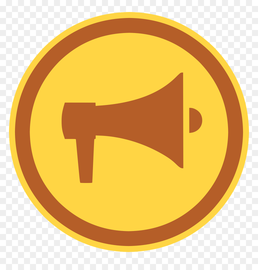 Yellow Megaphone, HD Png Download - bullhorn png