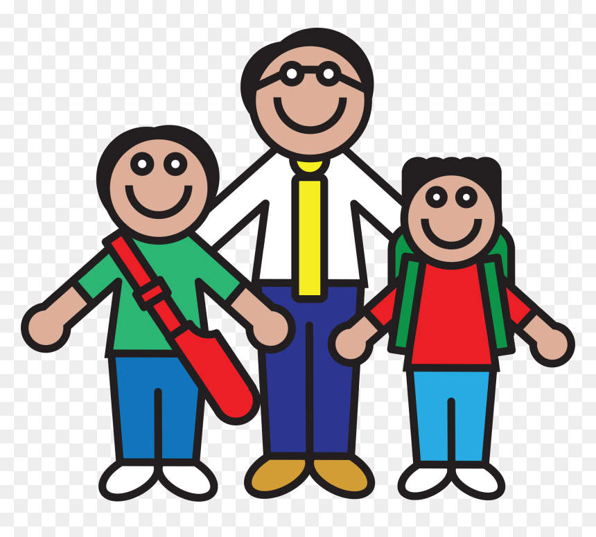 Male Teacher Clip Art, HD Png Download - father and son png