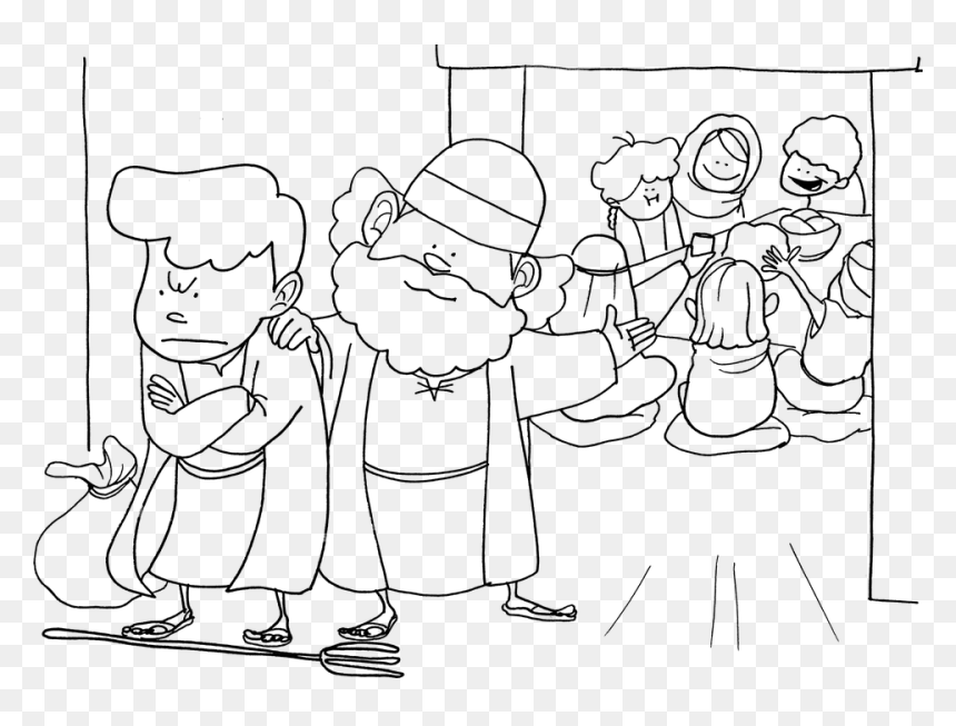 Line Art, HD Png Download - father and son png