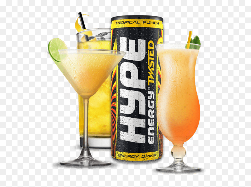 Hype Energy Cocktail Tropical - Hype Energy Drink, HD Png Download - tropical drink png