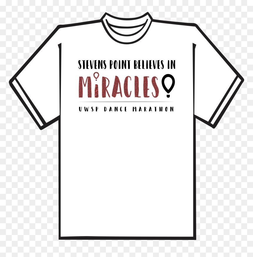 Uwsp Dance Marathon T Shirt With Red Glitter - Dance Marathon T Shirts, HD Png Download - red glitter png