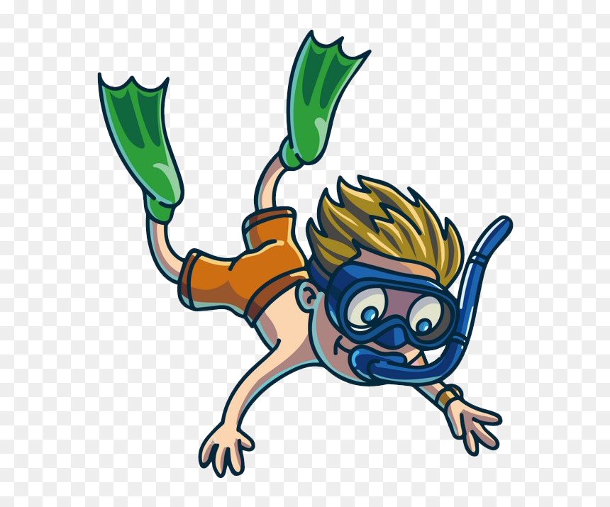 Diving Cartoon Png, Transparent Png - diver png