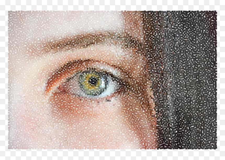 Female Face Jittered Mosaic Clip Arts - Real Yellow Iris Eye, HD Png Download - face blur png