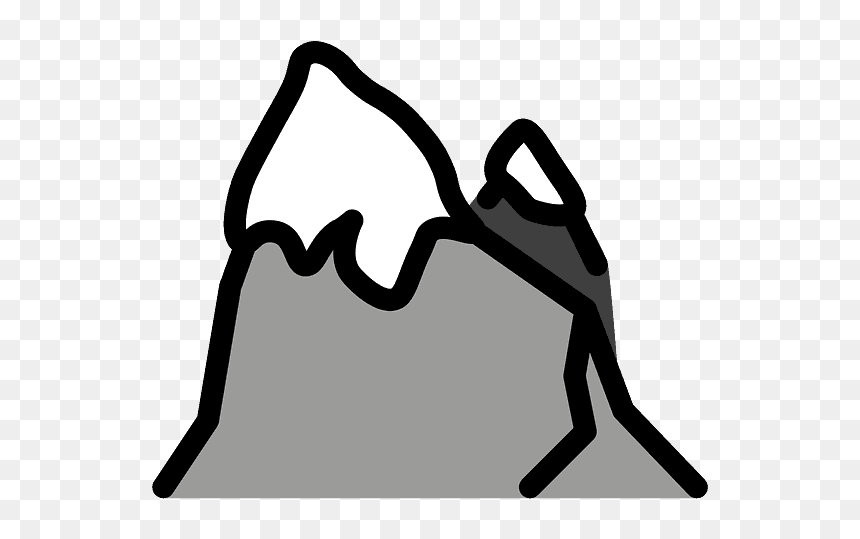Snow-capped Mountain Emoji Clipart - Illustration, HD Png Download - snow clipart png