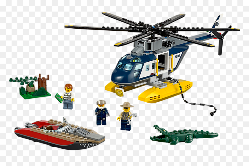Lego City Police Helucopter, HD Png Download - police helicopter png