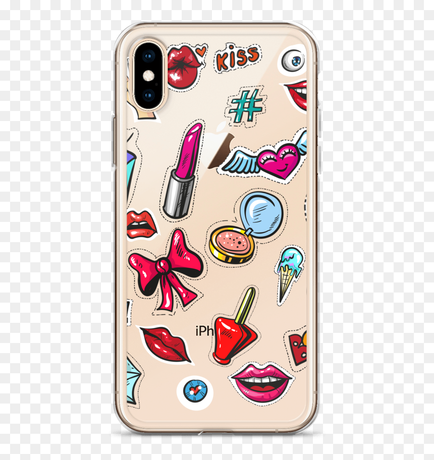 "kiss & Lips - Glitter Phone Cover, HD Png Download - iphone 6 transparent png