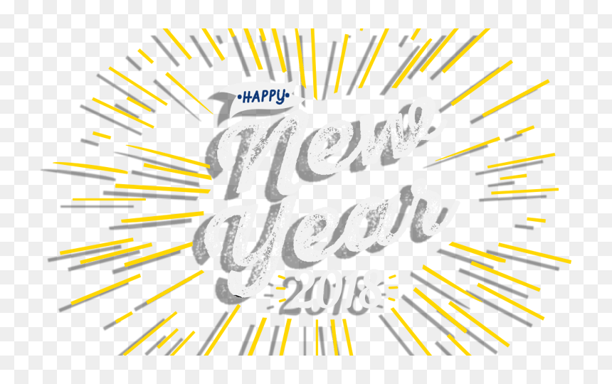 Happy New Year 2018 Banner 0001 Layer - Happy New Year Layer, HD Png Download - happy new year banner png