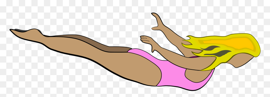 Holy Diver Clip Arts - Female Diving Cartoon Png, Transparent Png - diver png