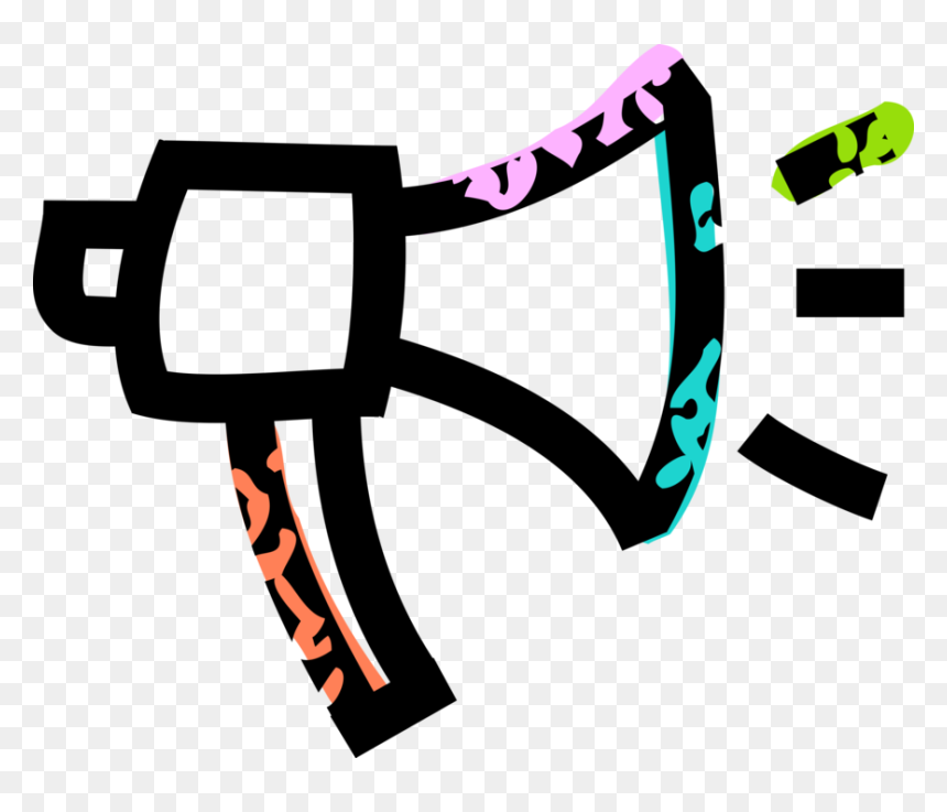 Vector Illustration Of Megaphone Or Bullhorn To Amplify - Amplify Png, Transparent Png - bullhorn png
