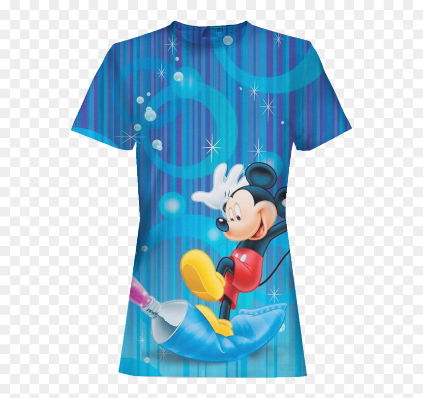 Anime Mickey Mouse 3d T-shirt - Background Mickey Mouse Color, HD Png Download - mickey mouse 3d png