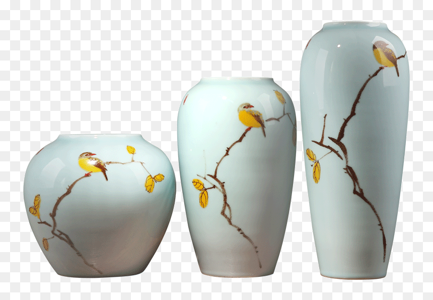 Modern Simple New Chinese Jingdezhen Ceramic Vase Living - Ceramic, HD Png Download - modern flower vase png