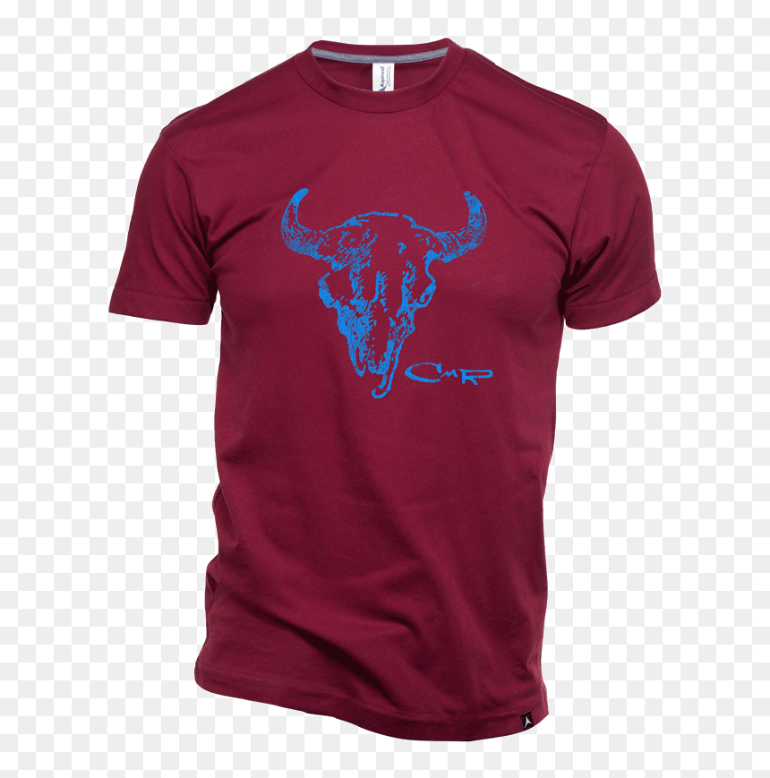 Active Shirt, HD Png Download - bull skull png