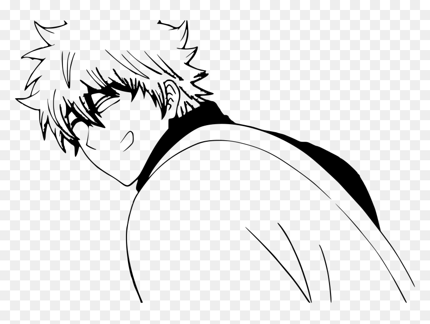 Gintoki Clip Arts - Gintoki Black And White, HD Png Download - gintama png