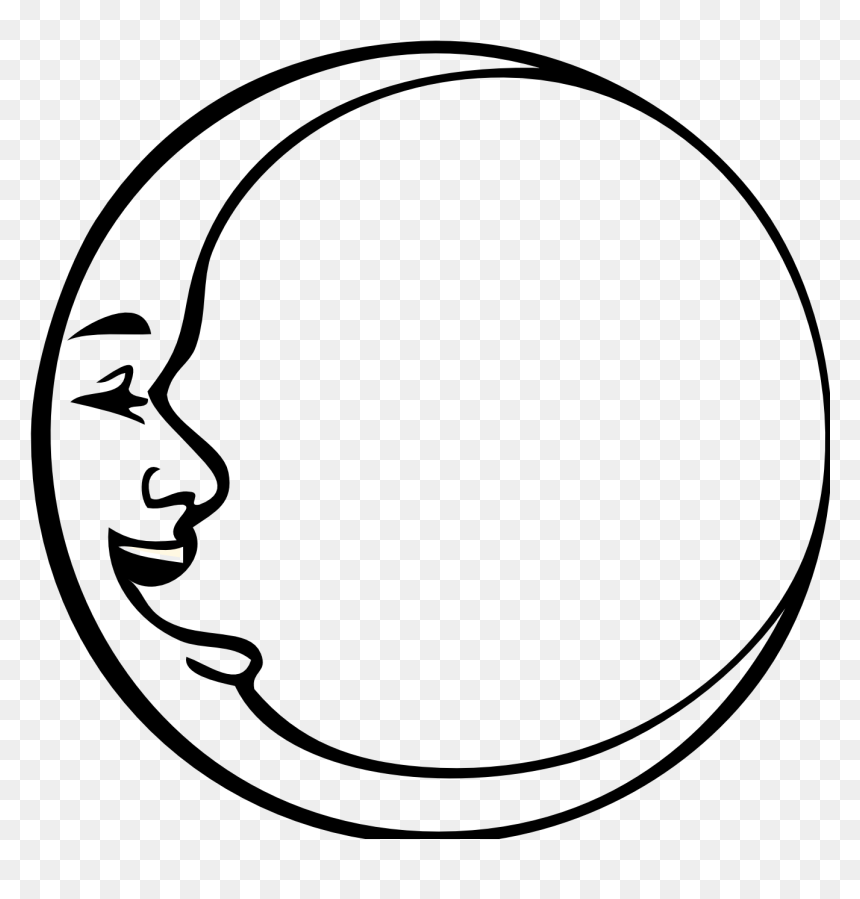 Clipart Moon Kid Png - Moon Clip Art Black And White, Transparent Png - black kid png