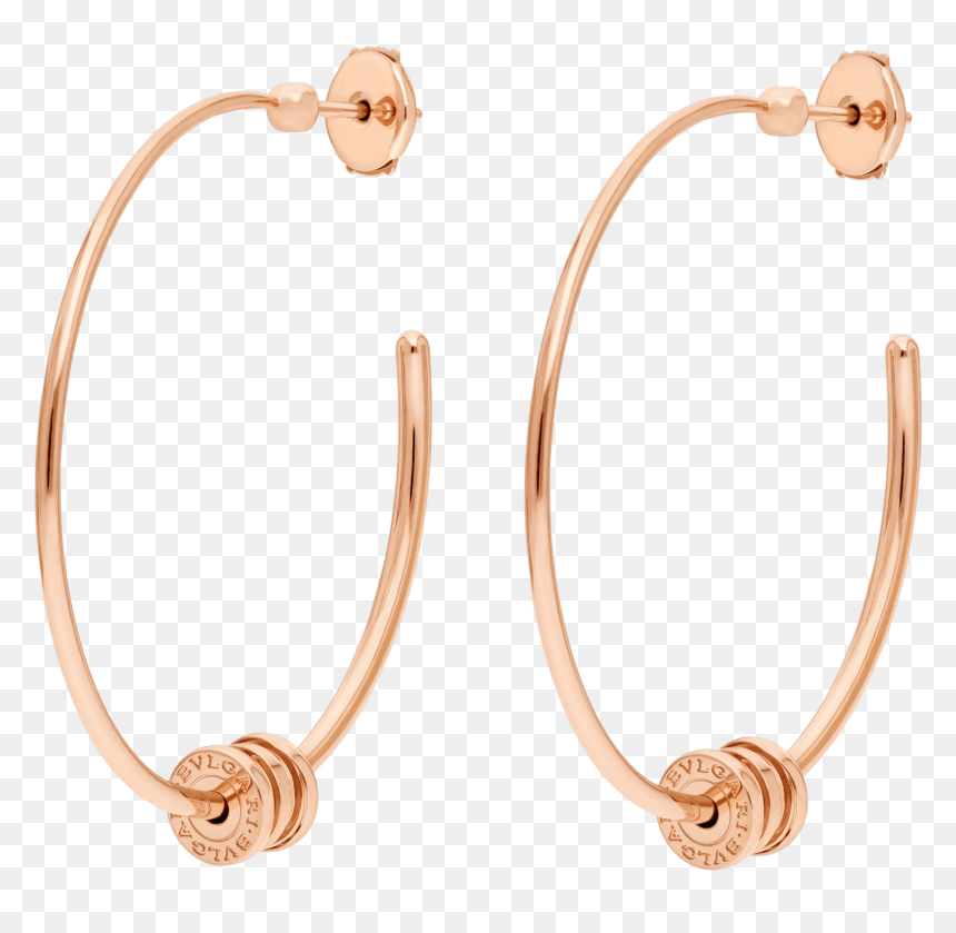 Bulgari B Zero1 Hoops, HD Png Download - hoop earrings png