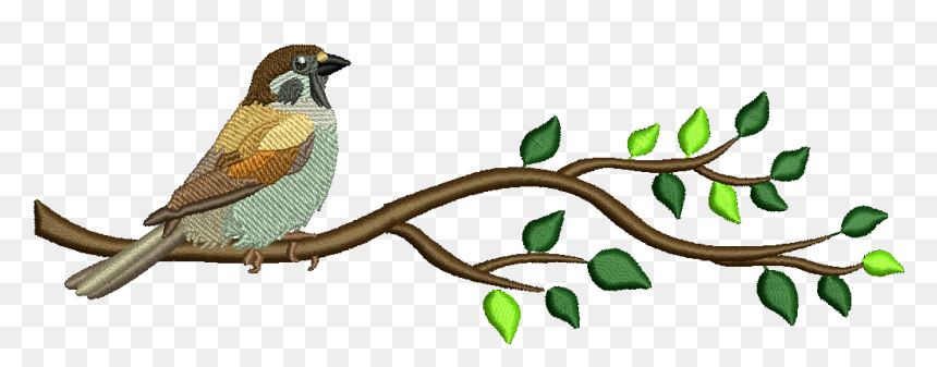 Finch, HD Png Download - embroidery designs png