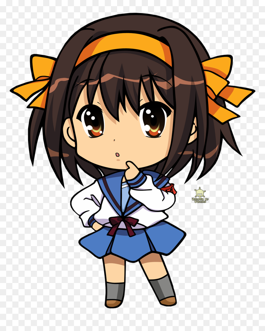 Discover Ideas About Dessins Animés Pinterestfr - Haruhi Suzumiya Chibi Png, Transparent Png - haruhi suzumiya png