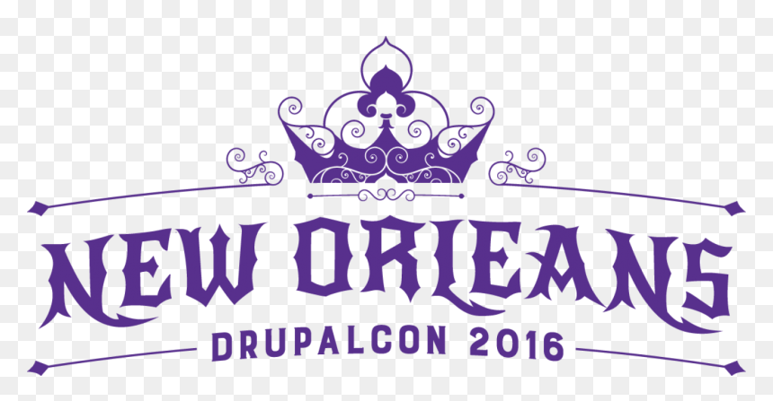 Drupalcon New Orleans Logo With The Crown - New Orleans Style Logos, HD Png Download - new orleans png
