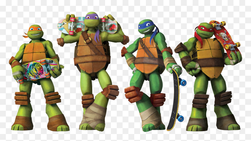 Thumb Image - Teenage Mutant Ninja Turtles With Skateboards, HD Png Download - cute turtle png