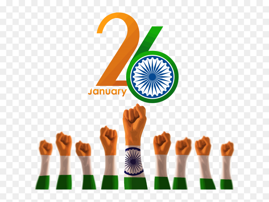 Transparent India Republic Day Hand Collaboration Thumb - 26 Th January 2020, HD Png Download - happy raksha bandhan png
