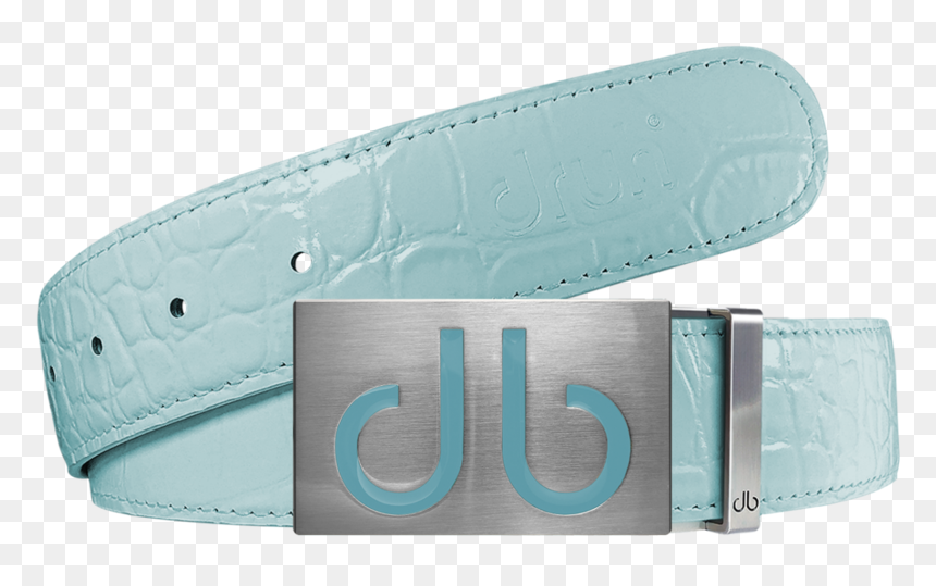 Aqua Crocodile Textured Leather Belt With Buckle - Belt, HD Png Download - belts png