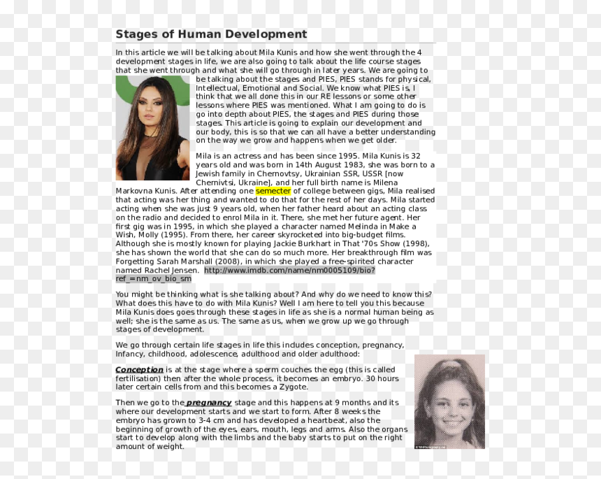 Brochure, HD Png Download - mila kunis png