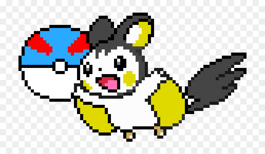 Download Hd Emolga - Handsome Squidward Pixel Art, HD Png Download - emolga png