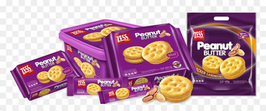 Zess Cracker Sandwiches Peanut Butter - Zess Sandwich Cracker Png, Transparent Png - amul butter png