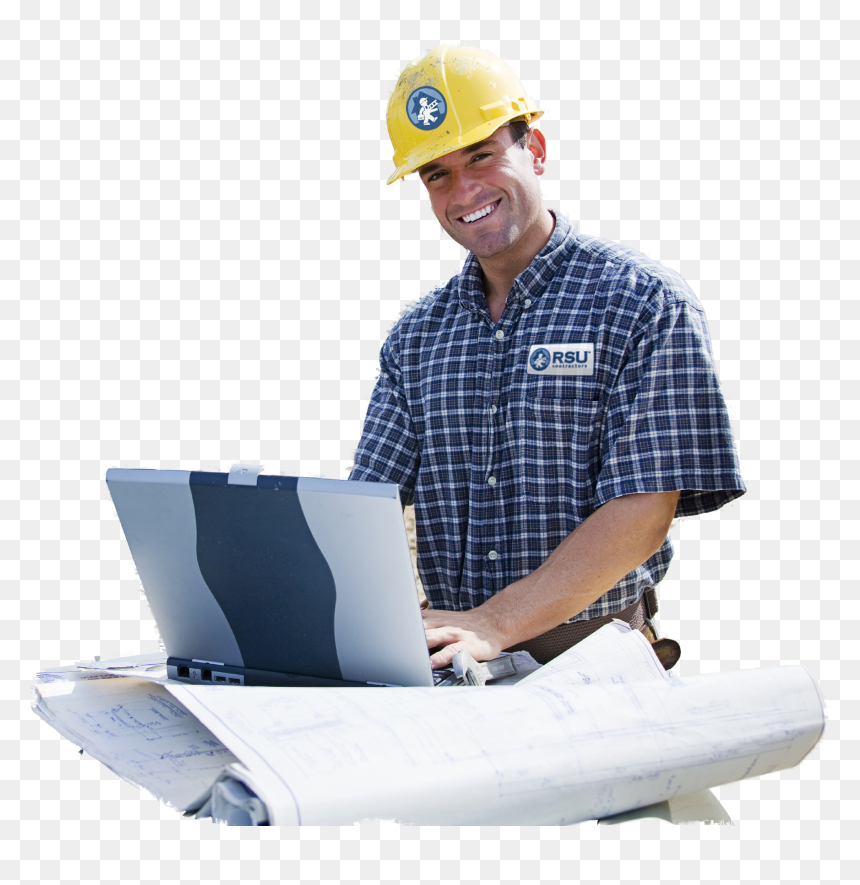 Rsu Man Alone - Construction, HD Png Download - contractor png