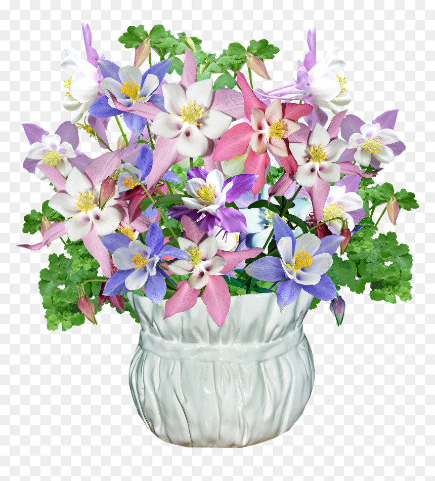 Flowers Vase Spring Free Photo - Spring Bourquet Clipart, HD Png Download - flower vase with flowers photography png