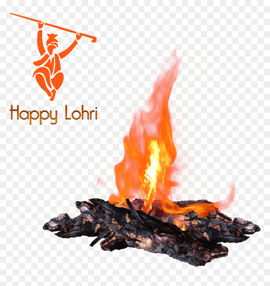 Happy Lohri Free Png Image - Bonfire Png, Transparent Png - fire ash png