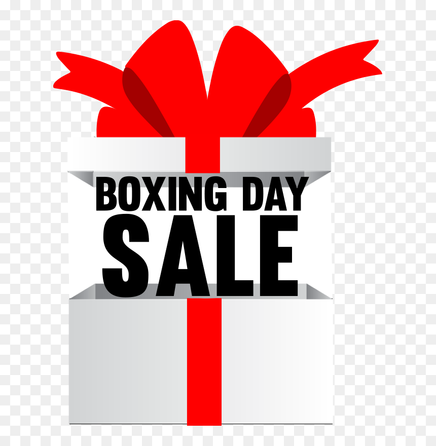 Boxing Day Present Window Decal, HD Png Download - sale ribbon png