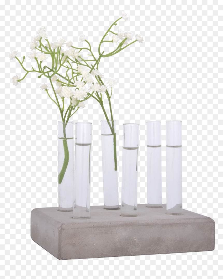 Cuttings Tubes Set Concrete Base L - Esschert Design, HD Png Download - modern flower vase png