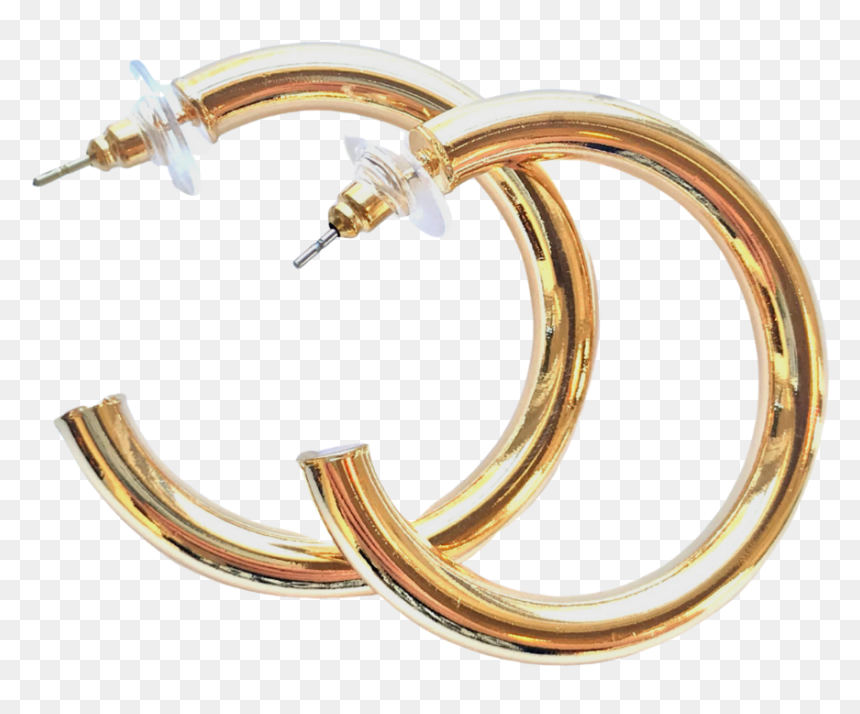 Chunky Hoops, HD Png Download - hoop earrings png