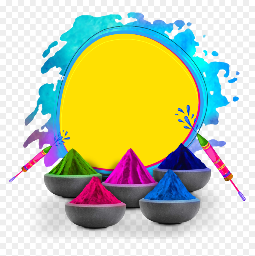 Holi Label Png Design Free - Holi Images Gif 2019, Transparent Png - holi png image