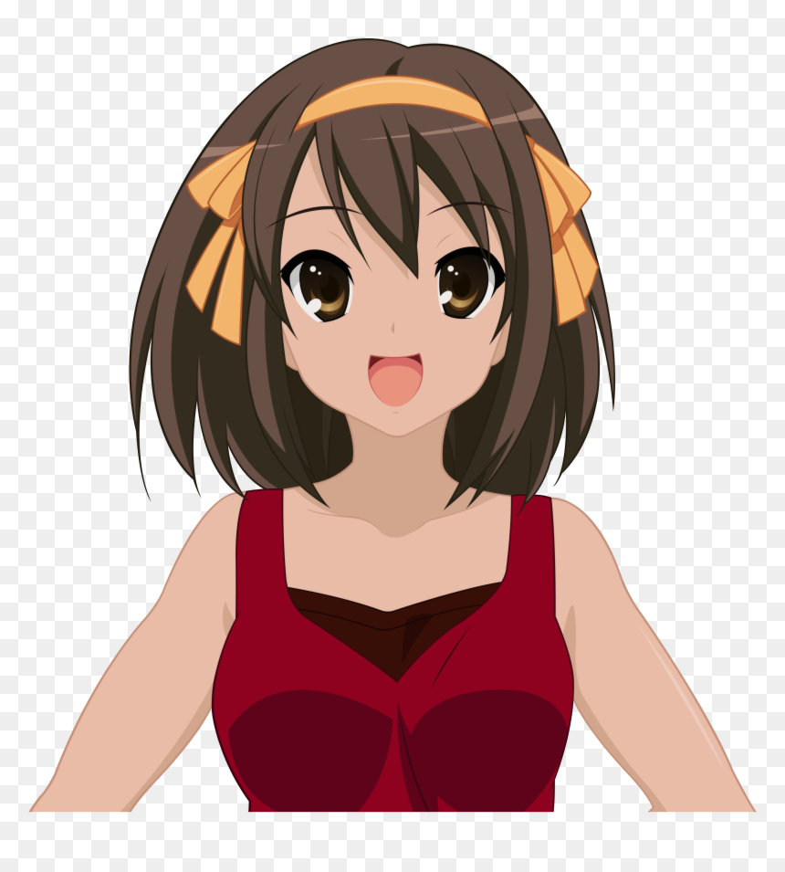 The Melancholy Of Haruhi Suzumiya , Png Download - Cartoon, Transparent Png - haruhi suzumiya png