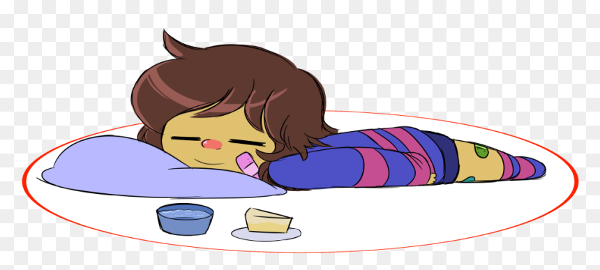 Undertale Nose Mammal Vertebrate Head Cartoon Joint - Undertale Sleeping Frisk, HD Png Download - undertale frisk png