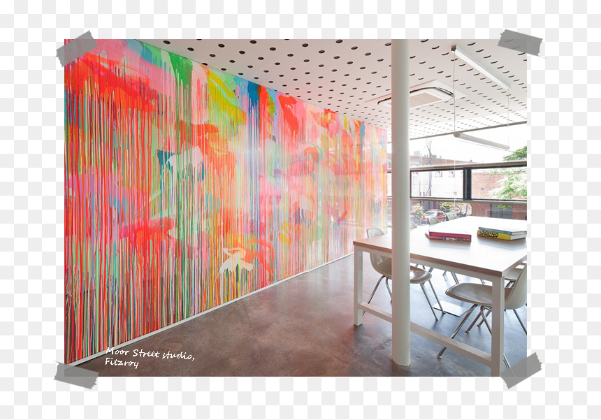 Colourful Office Design, Pink Wall, Office Divider - Clare Cousins Architects, HD Png Download - pink divider png