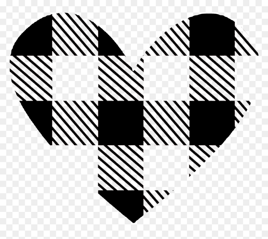 Buffalo Plaid Is All The Rage - Buffalo Check Heart Clipart, HD Png Download - plaid png