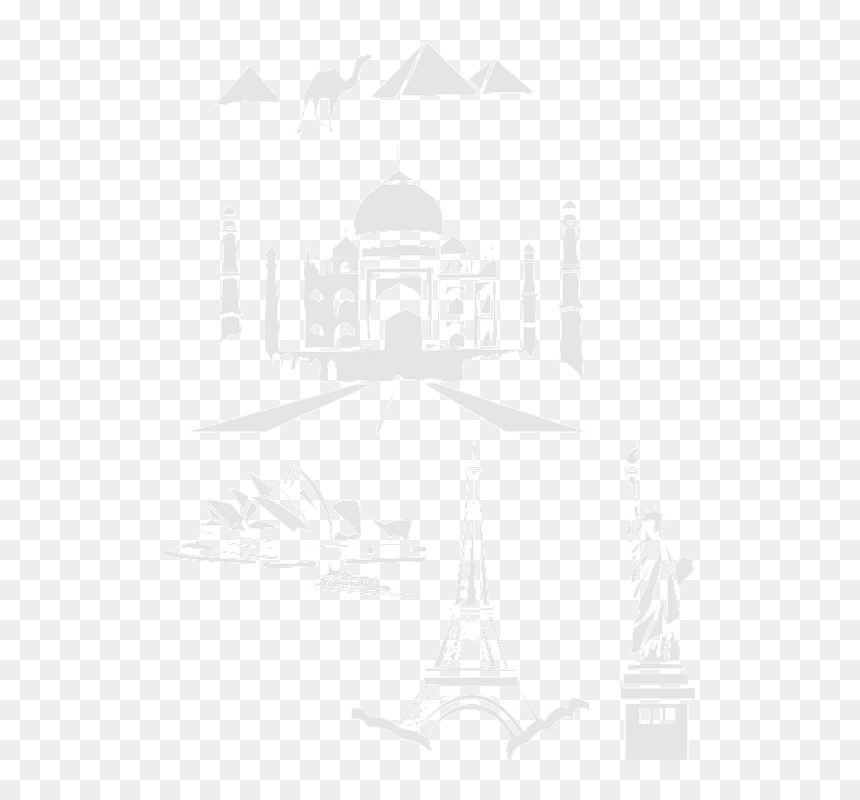 กราฟฟิก สถาน ที่ ท่องเที่ยว, HD Png Download - taj mahal vector png