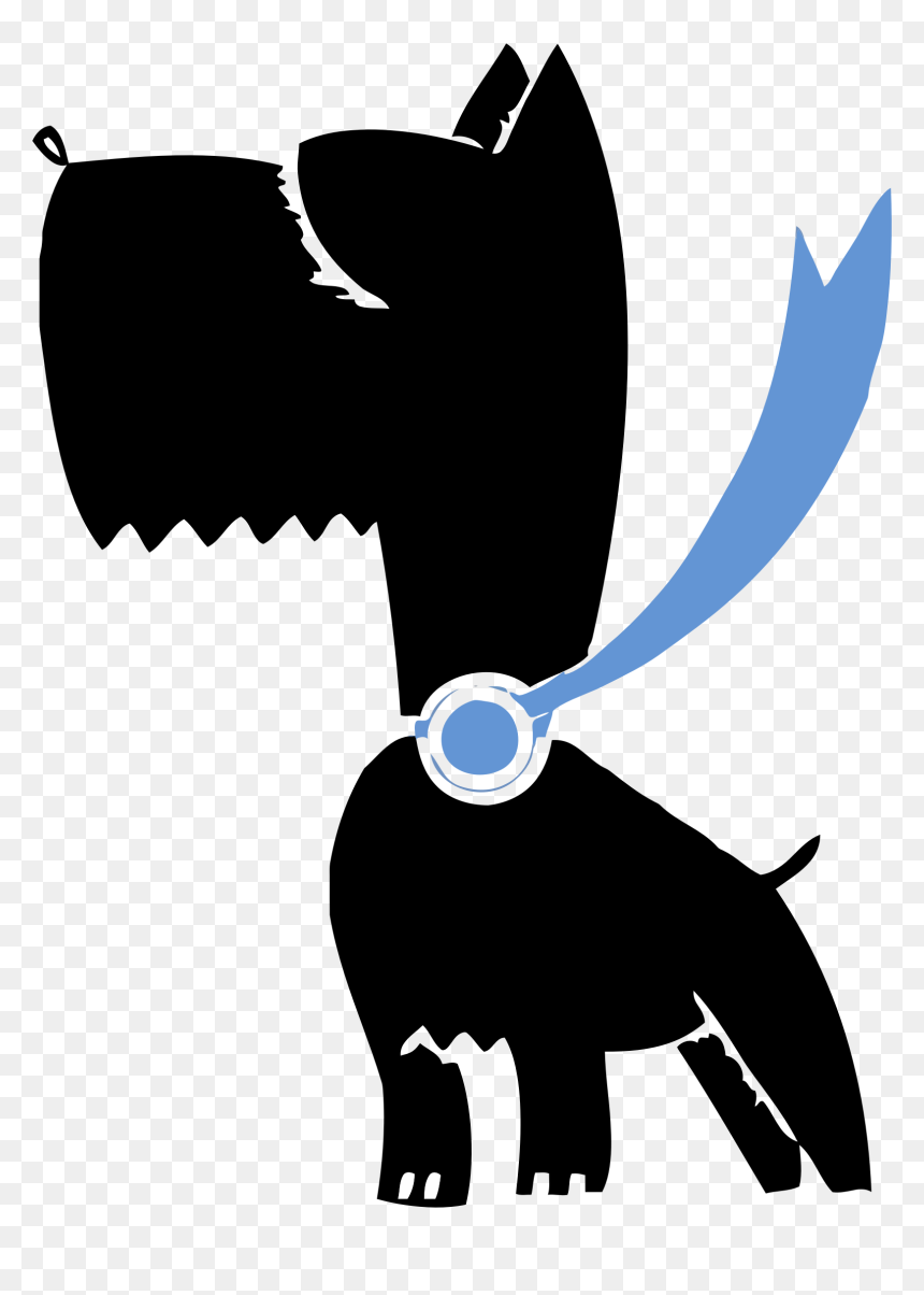 Dog Silhouette With Blue Ribbon Clip Arts - Pet Show Posters, HD Png Download - blue ribbons png