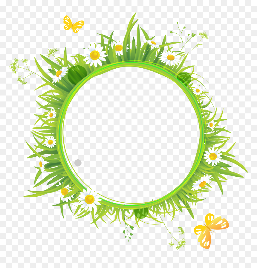 Floral Frame Png - Picture Frame, Transparent Png - beautiful green flower frames png