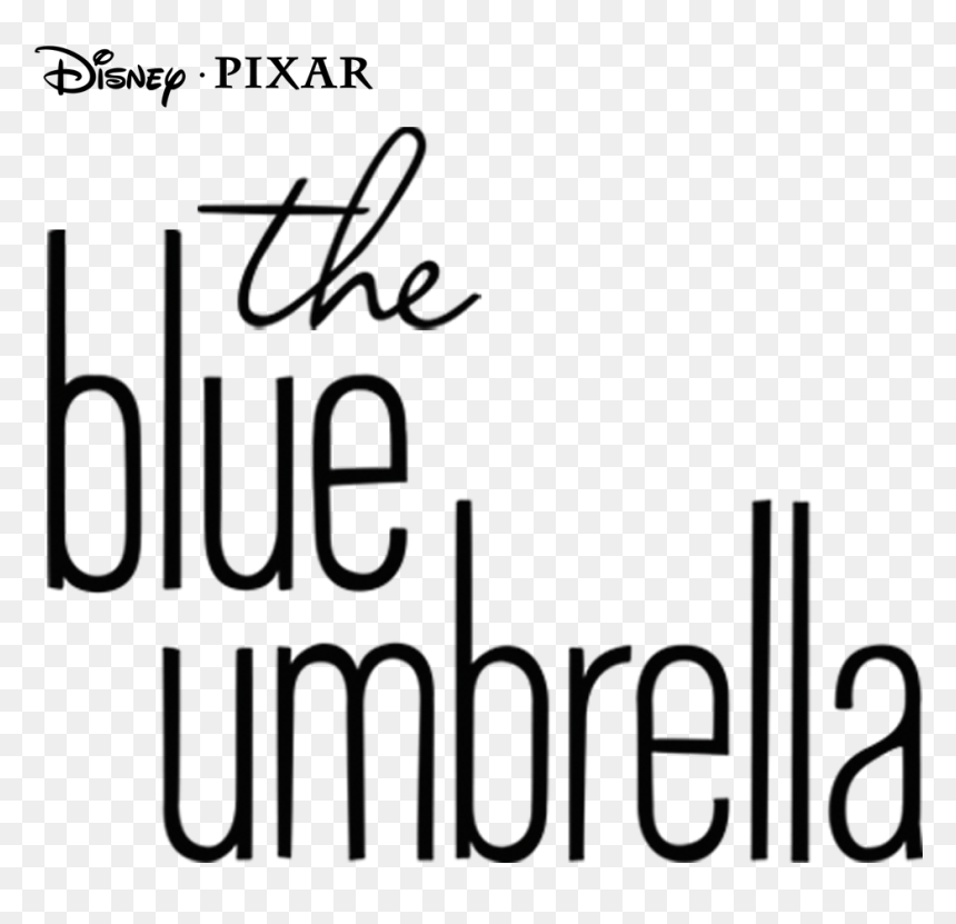 The Blue Umbrella - Calligraphy, HD Png Download - pixar png