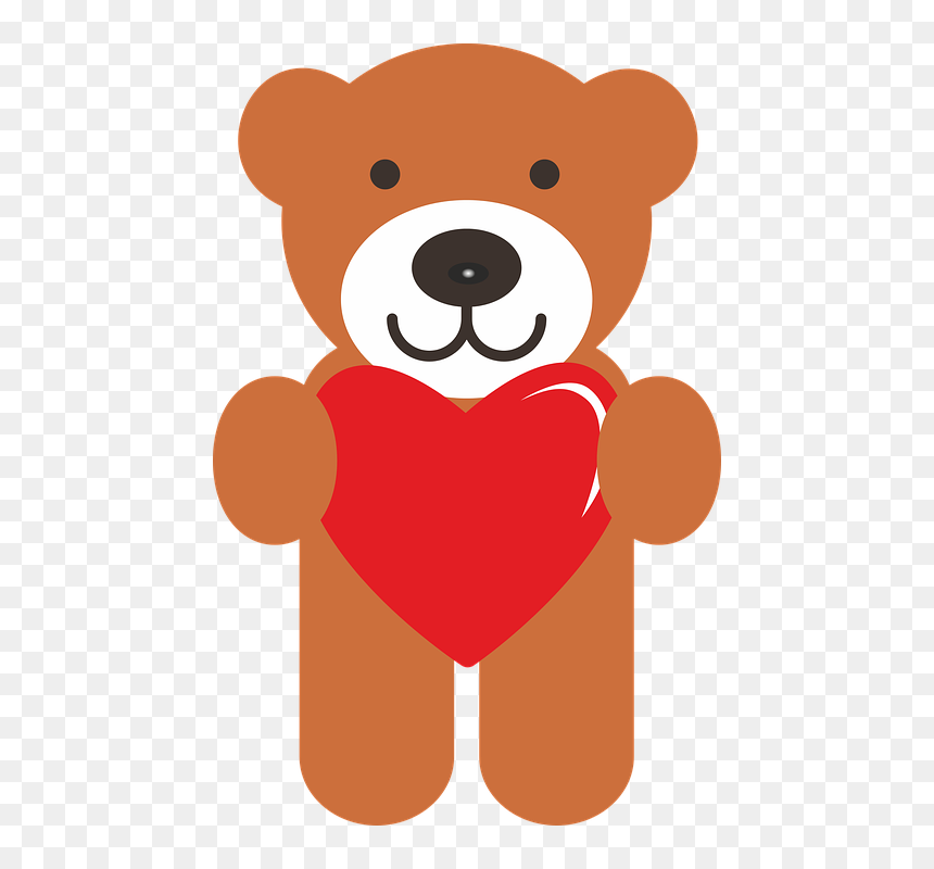 Teddy Bear Valentine Cartoon, HD Png Download - valentines teddy bear png
